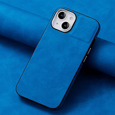 Silikon Hülle Handyhülle Gummi Schutzhülle Flexible Leder Tasche SD13 für Apple iPhone 13 Blau