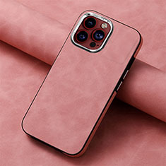 Silikon Hülle Handyhülle Gummi Schutzhülle Flexible Leder Tasche SD13 für Apple iPhone 13 Pro Rosa