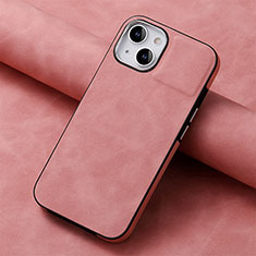 Silikon Hülle Handyhülle Gummi Schutzhülle Flexible Leder Tasche SD13 für Apple iPhone 14 Plus Rosa