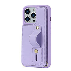 Silikon Hülle Handyhülle Gummi Schutzhülle Flexible Leder Tasche SD14 für Apple iPhone 13 Pro Violett