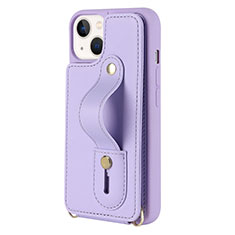 Silikon Hülle Handyhülle Gummi Schutzhülle Flexible Leder Tasche SD14 für Apple iPhone 14 Violett