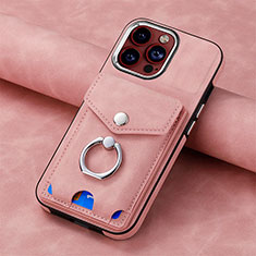 Silikon Hülle Handyhülle Gummi Schutzhülle Flexible Leder Tasche SD15 für Apple iPhone 13 Pro Rosa