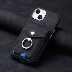 Silikon Hülle Handyhülle Gummi Schutzhülle Flexible Leder Tasche SD15 für Apple iPhone 14 Plus Schwarz