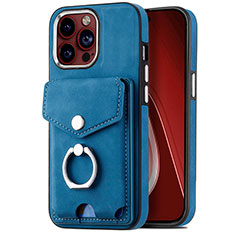 Silikon Hülle Handyhülle Gummi Schutzhülle Flexible Leder Tasche SD16 für Apple iPhone 13 Pro Blau