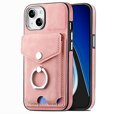 Silikon Hülle Handyhülle Gummi Schutzhülle Flexible Leder Tasche SD16 für Apple iPhone 14 Rosa