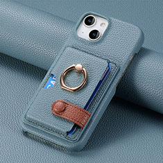 Silikon Hülle Handyhülle Gummi Schutzhülle Flexible Leder Tasche SD17 für Apple iPhone 13 Blau