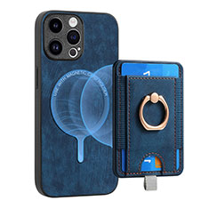 Silikon Hülle Handyhülle Gummi Schutzhülle Flexible Leder Tasche SD17 für Apple iPhone 15 Pro Blau
