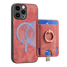 Silikon Hülle Handyhülle Gummi Schutzhülle Flexible Leder Tasche SD17 für Apple iPhone 15 Pro Rosa