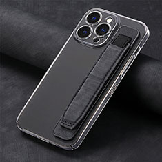 Silikon Hülle Handyhülle Gummi Schutzhülle Flexible Leder Tasche SD2 für Apple iPhone 16 Pro Max Schwarz