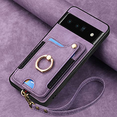Silikon Hülle Handyhülle Gummi Schutzhülle Flexible Leder Tasche SD2 für Google Pixel 6 Pro 5G Rosa