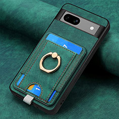 Silikon Hülle Handyhülle Gummi Schutzhülle Flexible Leder Tasche SD2 für Google Pixel 7a 5G Grün
