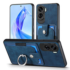 Silikon Hülle Handyhülle Gummi Schutzhülle Flexible Leder Tasche SD2 für Huawei Honor 90 Lite 5G Blau