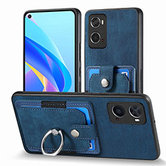 Silikon Hülle Handyhülle Gummi Schutzhülle Flexible Leder Tasche SD2 für Oppo A36 Blau