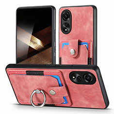 Silikon Hülle Handyhülle Gummi Schutzhülle Flexible Leder Tasche SD2 für Oppo A78 4G Rosa