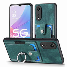 Silikon Hülle Handyhülle Gummi Schutzhülle Flexible Leder Tasche SD2 für Oppo A78 5G Grün