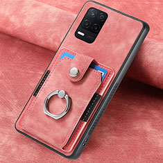 Silikon Hülle Handyhülle Gummi Schutzhülle Flexible Leder Tasche SD2 für Realme 8s 5G Rosa