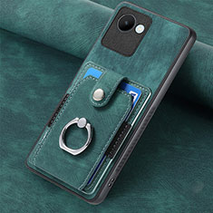 Silikon Hülle Handyhülle Gummi Schutzhülle Flexible Leder Tasche SD2 für Realme Narzo 50i Prime Grün