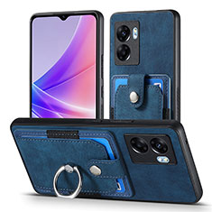 Silikon Hülle Handyhülle Gummi Schutzhülle Flexible Leder Tasche SD2 für Realme V23i 5G Blau