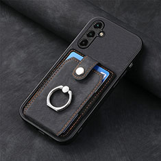 Silikon Hülle Handyhülle Gummi Schutzhülle Flexible Leder Tasche SD2 für Samsung Galaxy A54 5G Schwarz