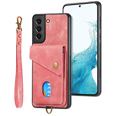 Silikon Hülle Handyhülle Gummi Schutzhülle Flexible Leder Tasche SD2 für Samsung Galaxy S22 Plus 5G Rosa