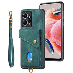 Silikon Hülle Handyhülle Gummi Schutzhülle Flexible Leder Tasche SD2 für Xiaomi Redmi Note 12 4G Grün