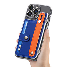 Silikon Hülle Handyhülle Gummi Schutzhülle Flexible Leder Tasche SD3 für Apple iPhone 14 Pro Max Blau