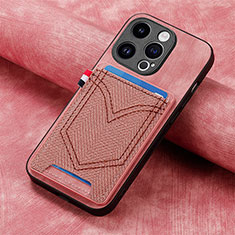 Silikon Hülle Handyhülle Gummi Schutzhülle Flexible Leder Tasche SD3 für Apple iPhone 15 Pro Max Rosa