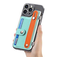 Silikon Hülle Handyhülle Gummi Schutzhülle Flexible Leder Tasche SD3 für Apple iPhone 16 Pro Cyan