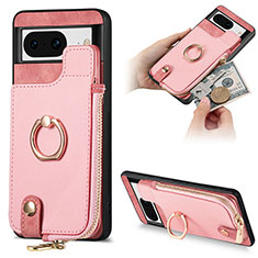 Silikon Hülle Handyhülle Gummi Schutzhülle Flexible Leder Tasche SD3 für Google Pixel 8 5G Rosa