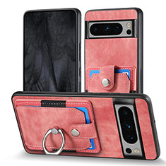 Silikon Hülle Handyhülle Gummi Schutzhülle Flexible Leder Tasche SD3 für Google Pixel 8 Pro 5G Rosa