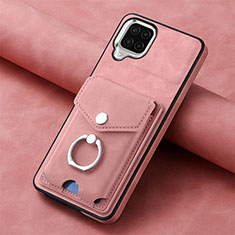 Silikon Hülle Handyhülle Gummi Schutzhülle Flexible Leder Tasche SD3 für Samsung Galaxy A22 4G Rosa