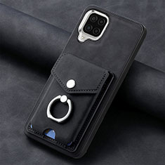 Silikon Hülle Handyhülle Gummi Schutzhülle Flexible Leder Tasche SD3 für Samsung Galaxy A22 4G Schwarz