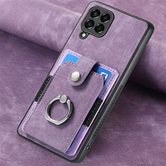 Silikon Hülle Handyhülle Gummi Schutzhülle Flexible Leder Tasche SD3 für Samsung Galaxy M33 5G Violett