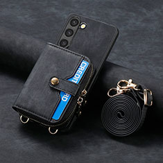 Silikon Hülle Handyhülle Gummi Schutzhülle Flexible Leder Tasche SD3 für Samsung Galaxy S23 5G Schwarz