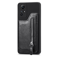 Silikon Hülle Handyhülle Gummi Schutzhülle Flexible Leder Tasche SD3 für Xiaomi Redmi Note 12S Schwarz