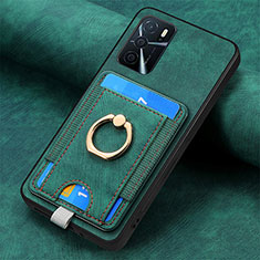 Silikon Hülle Handyhülle Gummi Schutzhülle Flexible Leder Tasche SD4 für Oppo A54s Grün