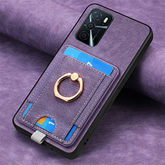 Silikon Hülle Handyhülle Gummi Schutzhülle Flexible Leder Tasche SD4 für Oppo A54s Rosa