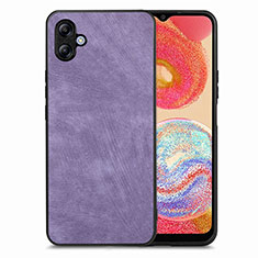 Silikon Hülle Handyhülle Gummi Schutzhülle Flexible Leder Tasche SD4 für Samsung Galaxy A04 4G Violett