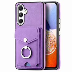 Silikon Hülle Handyhülle Gummi Schutzhülle Flexible Leder Tasche SD4 für Samsung Galaxy A14 4G Violett