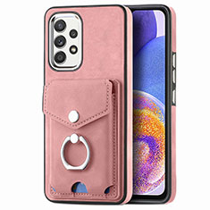 Silikon Hülle Handyhülle Gummi Schutzhülle Flexible Leder Tasche SD4 für Samsung Galaxy A23 5G Rosa