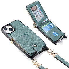 Silikon Hülle Handyhülle Gummi Schutzhülle Flexible Leder Tasche SD5 für Apple iPhone 14 Hellblau