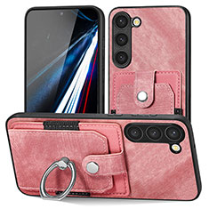 Silikon Hülle Handyhülle Gummi Schutzhülle Flexible Leder Tasche SD5 für Samsung Galaxy S22 Plus 5G Rosa