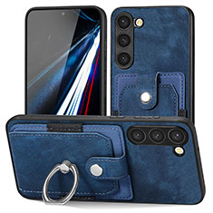 Silikon Hülle Handyhülle Gummi Schutzhülle Flexible Leder Tasche SD5 für Samsung Galaxy S23 5G Blau