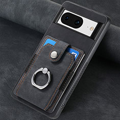 Silikon Hülle Handyhülle Gummi Schutzhülle Flexible Leder Tasche SD6 für Google Pixel 8 5G Schwarz