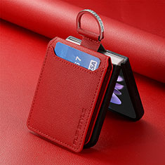 Silikon Hülle Handyhülle Gummi Schutzhülle Flexible Leder Tasche SD6 für Motorola Moto Razr 40 5G Rot