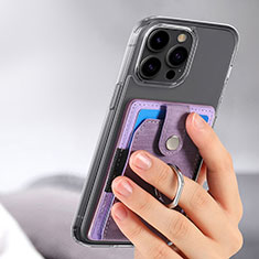 Silikon Hülle Handyhülle Gummi Schutzhülle Flexible Leder Tasche SD7 für Apple iPhone 14 Pro Max Violett