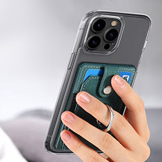 Silikon Hülle Handyhülle Gummi Schutzhülle Flexible Leder Tasche SD7 für Apple iPhone 15 Pro Grün