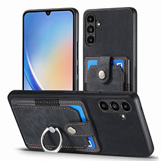 Silikon Hülle Handyhülle Gummi Schutzhülle Flexible Leder Tasche SD7 für Samsung Galaxy A34 5G Schwarz