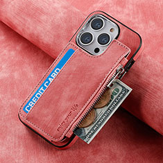 Silikon Hülle Handyhülle Gummi Schutzhülle Flexible Leder Tasche SD8 für Apple iPhone 14 Pro Max Rosa