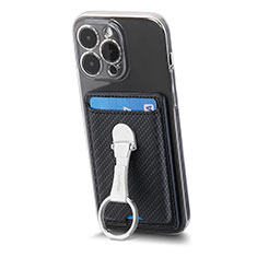Silikon Hülle Handyhülle Gummi Schutzhülle Flexible Leder Tasche SD9 für Apple iPhone 14 Pro Schwarz